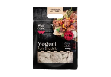 Cūkg.šašliks jogurta mar.WELL DONE 800g