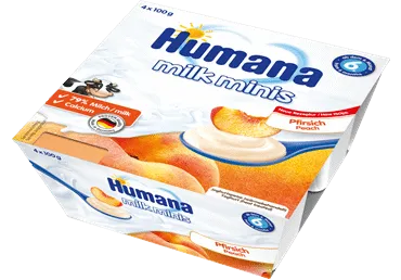 Deserts HUMANA jogurta persiku 6+ 4x100g