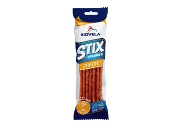 Gaļas nūjiņas Kabanosi k/k cūkgaļas ar sieru 100g