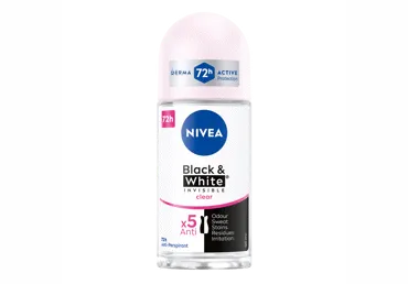 Dezodorants rullis NIVEA Black&White Clear, sievietēm, 50ml