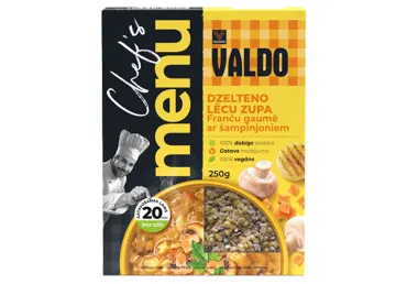 Dzelteno lēcu zupa VALDO ar šampinjoniem 250g