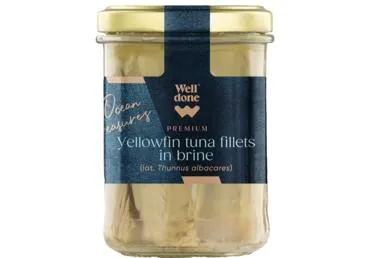 Dzeltenspuru tunzivs fileja dabīgā sālijumā WELL DONE PREMIUM 190g