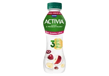 Dzeramais jogurts ACTIVIA ķiršu ābolu banānu 270g