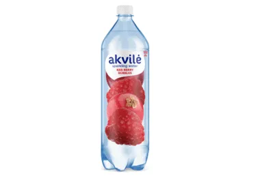 Dzeramais ūdens AKVILE sarkano ogu viegli gāzēts 0,6L D