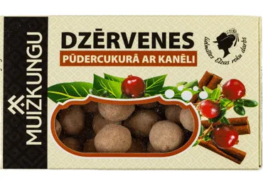 Dzērvenes pūdercukurā ar kanēli Muižkungu 85g