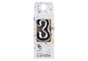 Dzimšanas dienas svece 3 ELEMENTS SENSE 2krāsas