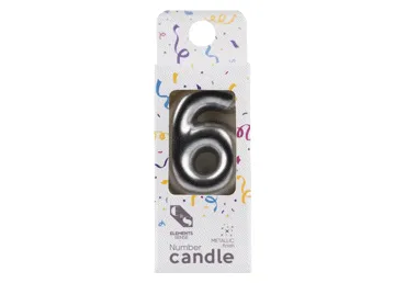 Dzimšanas dienas svece 6 ELEMENTS SENSE 2krāsas