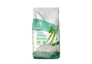 Ekoloģiskas baltās pupiņas WELL DONE 800g