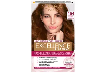 Excellence Creme  hair color, 4.54