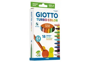 Flomāsteri GIOTTO Turbo color 18gab.
