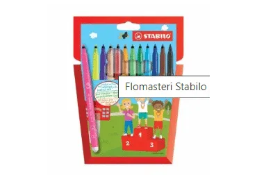 Flomasteri STABILO Trio A-Z 12 krāsas