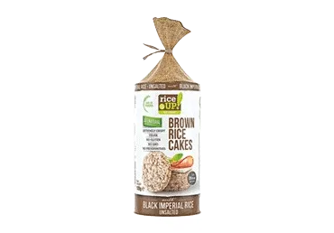 Brūno rīsu galetes RICE UP ar melnajiem rīsiem, bez sāls, 120g