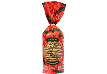 Galetes USTUKIU kukurūzas ar spirulīnu 130g