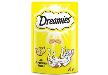 Gardums kaķiem DREAMIES ar sieru 60g