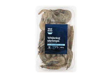 Garneles neapstrādātas atkausētas 70/80 WELL DONE 300g