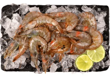 Garneles Vannamei nevārītas atkausētas 70/80 kg