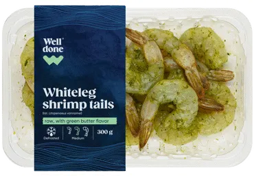 Garneļu astes ar sviesta garšu WELL DONE atkausētas 300g