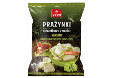 Garneļu čipsi VIFON ar vasabi garšu 100g