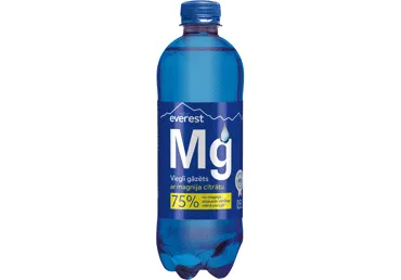 Gāzēts ūdens EVEREST ar magniju 0,5L D