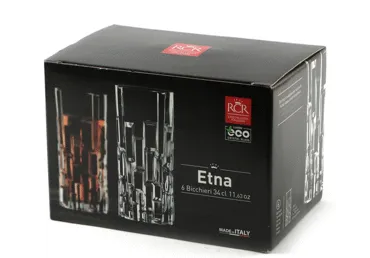 Glāzes RCR Etna 6gab. 340ml