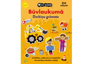 Grāmata. Es izzinu! Būvlaukumā.Darbiņu grāmata