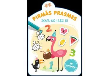 Grāmata.Pirmās prasmes. Skaitu no 1 līdz 10