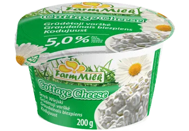 Graudainais biezpiens FARM MILK 5% 200g