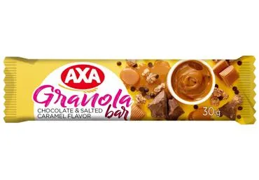 Graudaugu batoniņš ar šokolādi un sāļo karameli AXA 30g