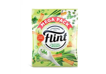 Grauzdiņi FLINT ar krējuma-zaļumu garšu 110g