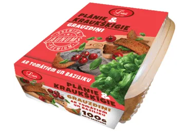 Grauzdiņi LĀČI plānie ar tomātu un baziliku 100g