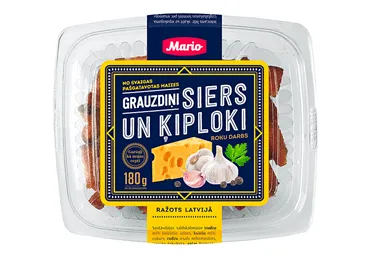Grauzdiņi MARIO  ar sieru un ķiplokiem 180g