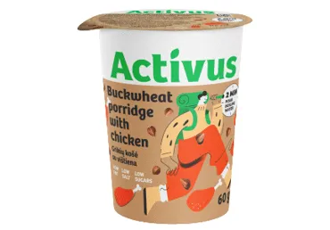 Griķu biezenis ar vistu ACTIVUS, krūzē, 60g