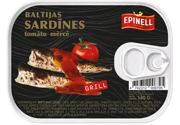 Grill.sardīnes tomātu mērcē BRIIS 140g