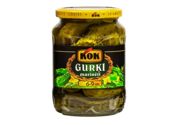 Gurķi marinēti Kok 6- 9 cm 680g/360g