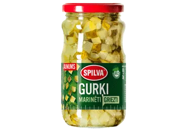 Gurķi marinēti Spilva griezti 670g