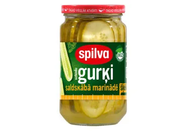 Gurķi uzkodām SPILVA saldskābā marinādē  460g
