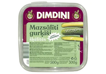 Gurķīši  šķēlītēs mazsālīti 500g