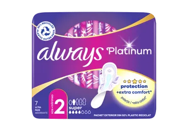 Higiēniskās paketes ALWAYS Ultra Platinum Super 7gab