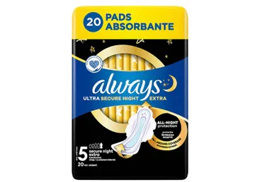 Higiēniskās paketes ALWAYS Ultra Secure Night 20gab.