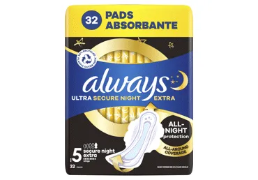 Higiēniskās paketes ALWAYS Ultra Secure Night 32gab.