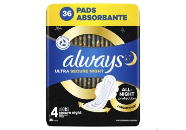 Higiēniskās paketes ALWAYS Ultra Secure Night 36gab.