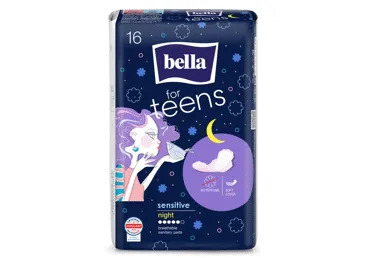 Higiēniskās paketes BELLA Teens Sensitive nakts 16gb