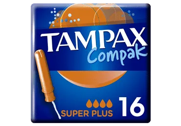 Higiēniskie tamponi TAMPAX COMPAK SUPER+ 16gab.
