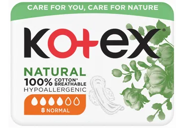 Hig.paketes KOTEX Natural Normal 8gab.
