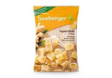 Iecukuroti ingvera gabaliņi SEEBERGER 200g
