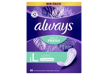 Ikdienas ieliktnīši ALWAYS Long 0% Perfume 52gb.