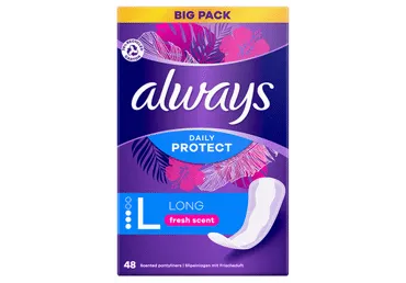 Ikdienas ieliktnīši ALWAYS Long Fresh Scent 48gab.