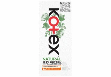 Ikdienas ieliktnīši KOTEX Natural Normal 20gab.