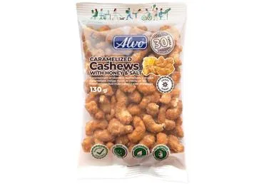 Indijas rieksti ar medu sāli ALVO 130g