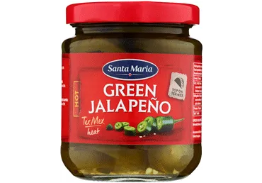 Pipari zaļie Halapenjo šķēlītēs 215g, Santa Maria